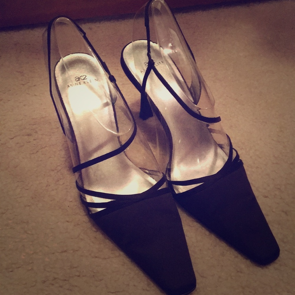 BRAND NEW Anne Klein Black Slip-On Heels